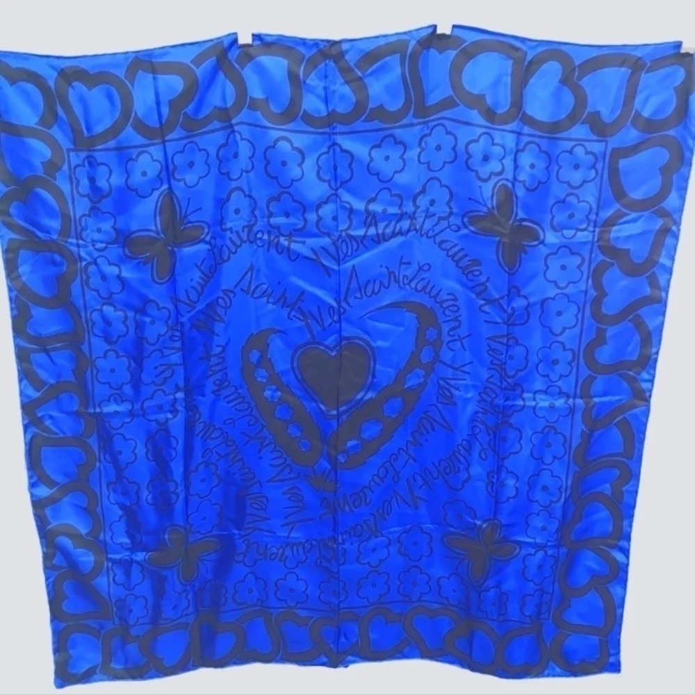 Very Rare Print Authentic YSL Yves Saint Laurent Silk Scarf - Picture 5 of 13